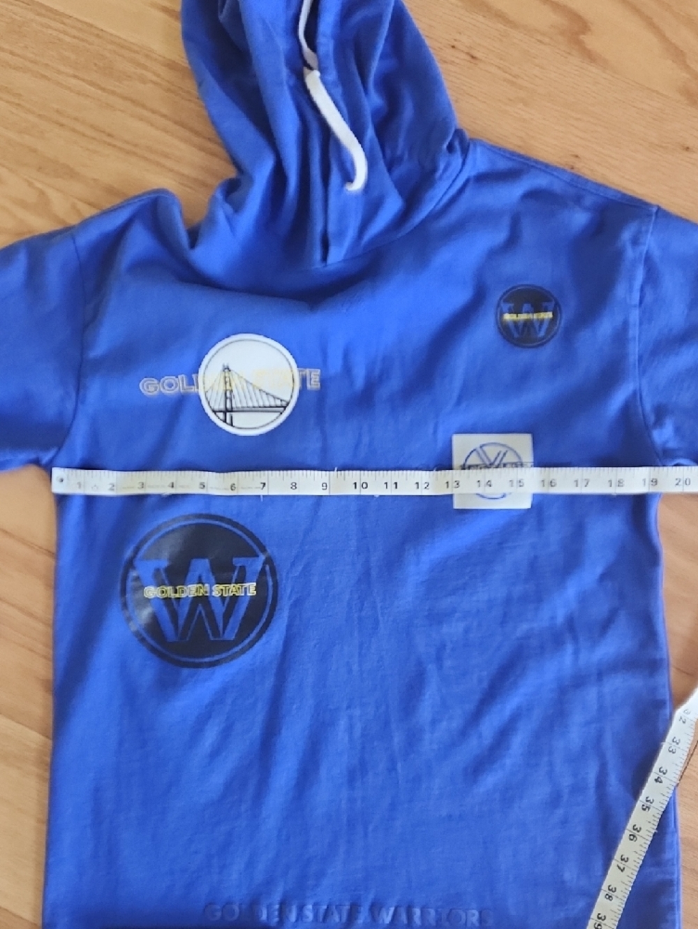 Express Blue Hoodie Long Sleeves with Golden State Warriors Logo Small - Picture 10 of 17